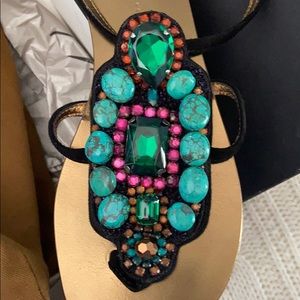 Giuseppe Zanotti turquoise sandals